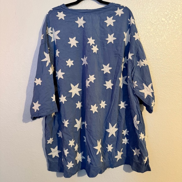 Magnolia Pearl European Cotton Intercosmic Applique Francis Top Free Size NWT - Picture 9 of 11